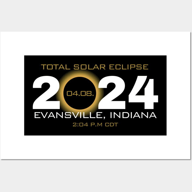 Indiana Totality Total Solar Eclipse Wall Art by Tebird